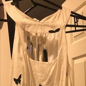 White dress with black butterflies 🦋